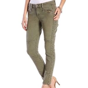 Lucky Brand Brooke Moto Skinny Jeans Khaki